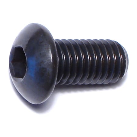 Midwest Fastener M8-1.25 Socket Head Cap Screw, Button, Black Oxide Steel, 16 mm Length, 8 PK 75981
